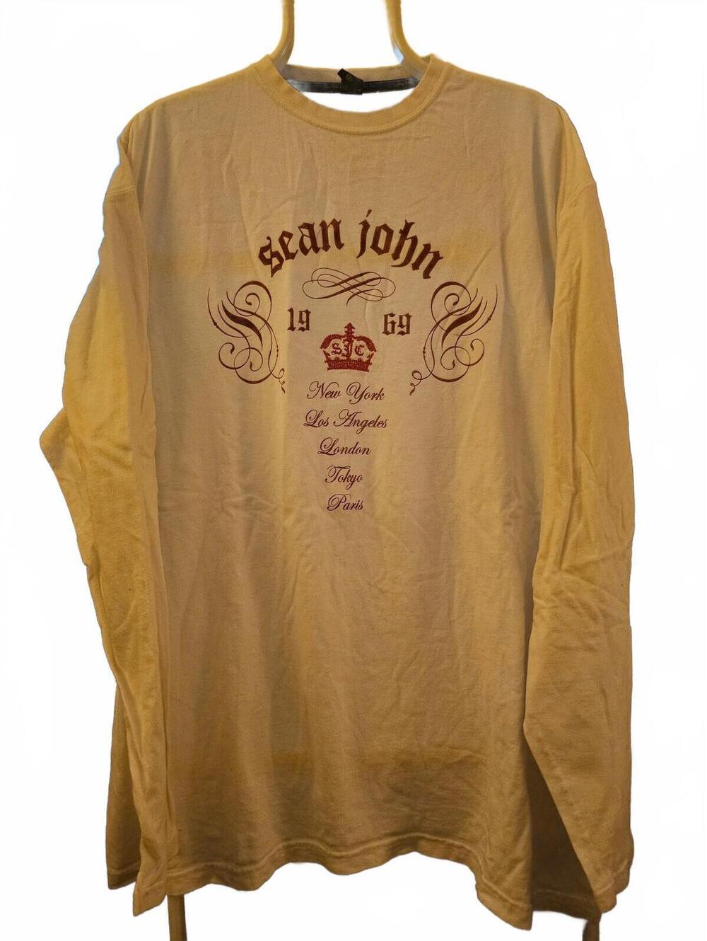 Vintage Sean John Long Sleeve Shirt Men's 2XL y2k - EUC